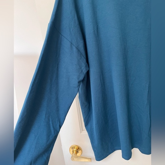 NWT Jones New York Signature Button Detail Tunic Top 3X Teal Blue - Picture 4 of 11